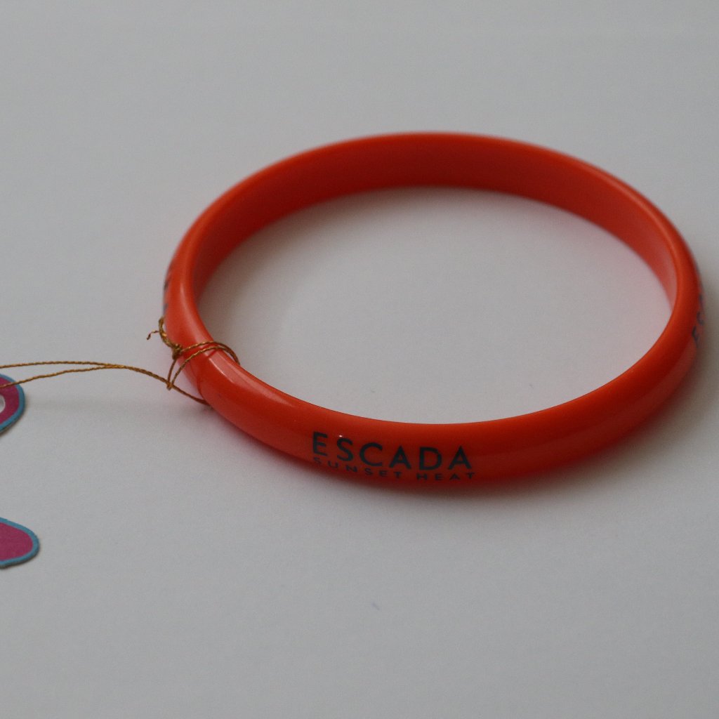 Escada Orange Plastic Bangle Bracelet Sunset Heat 3